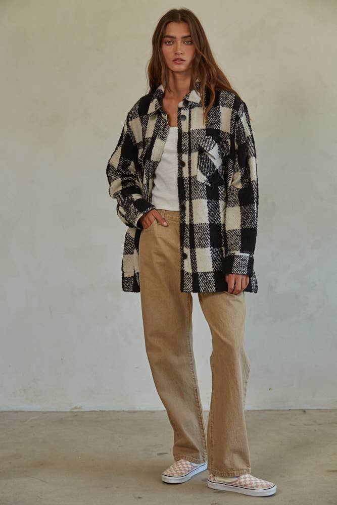 James Wool-blend Button Down Shacket Coat